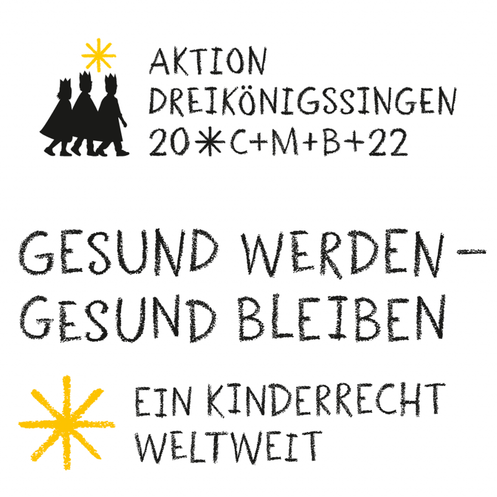 Aktion Dreikönigssingen 2022: Logo mit Segenstext