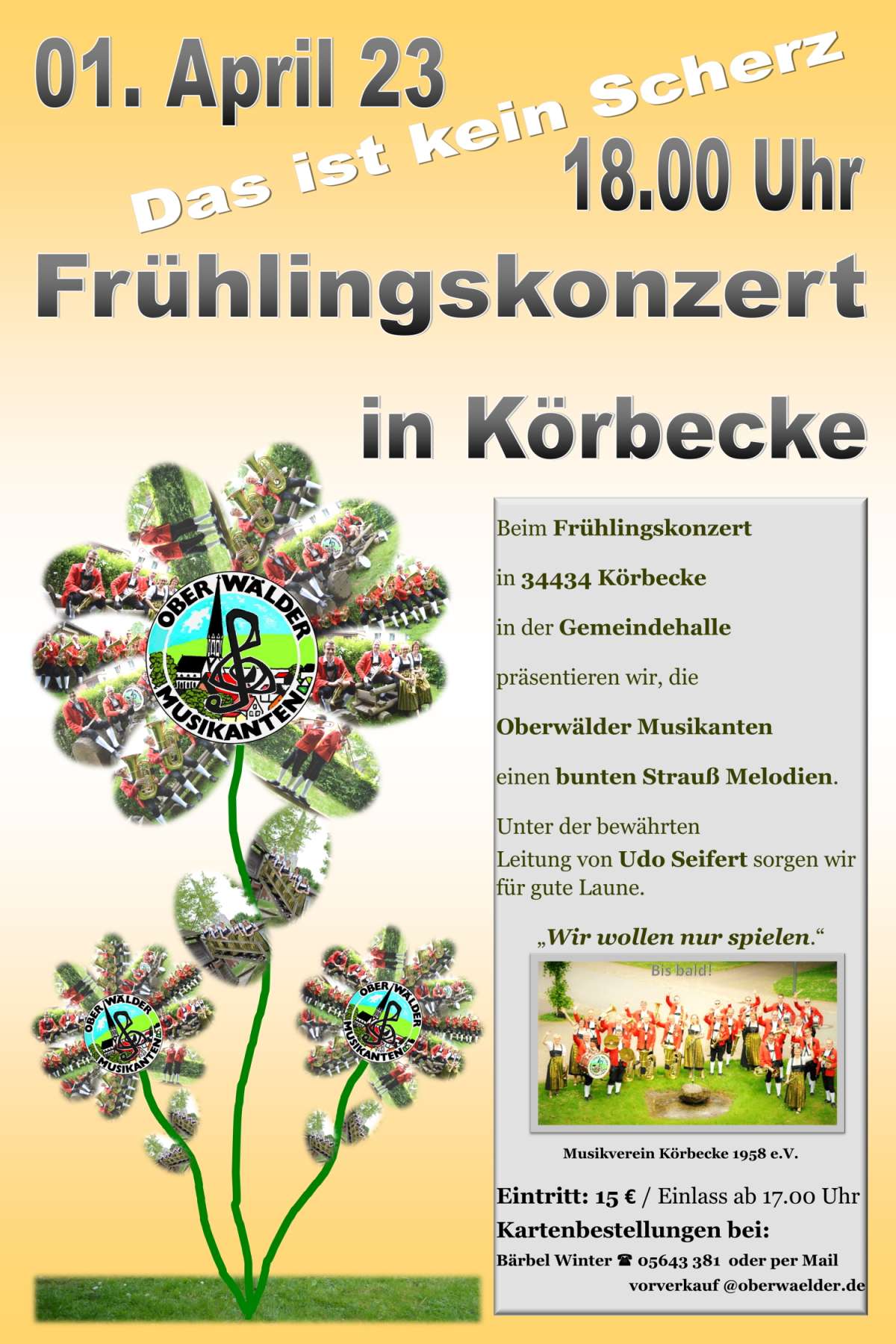 Frühlingskonzert in Körbecke – Oberwälder Musikanten – Gemeindehalle – Körbecke